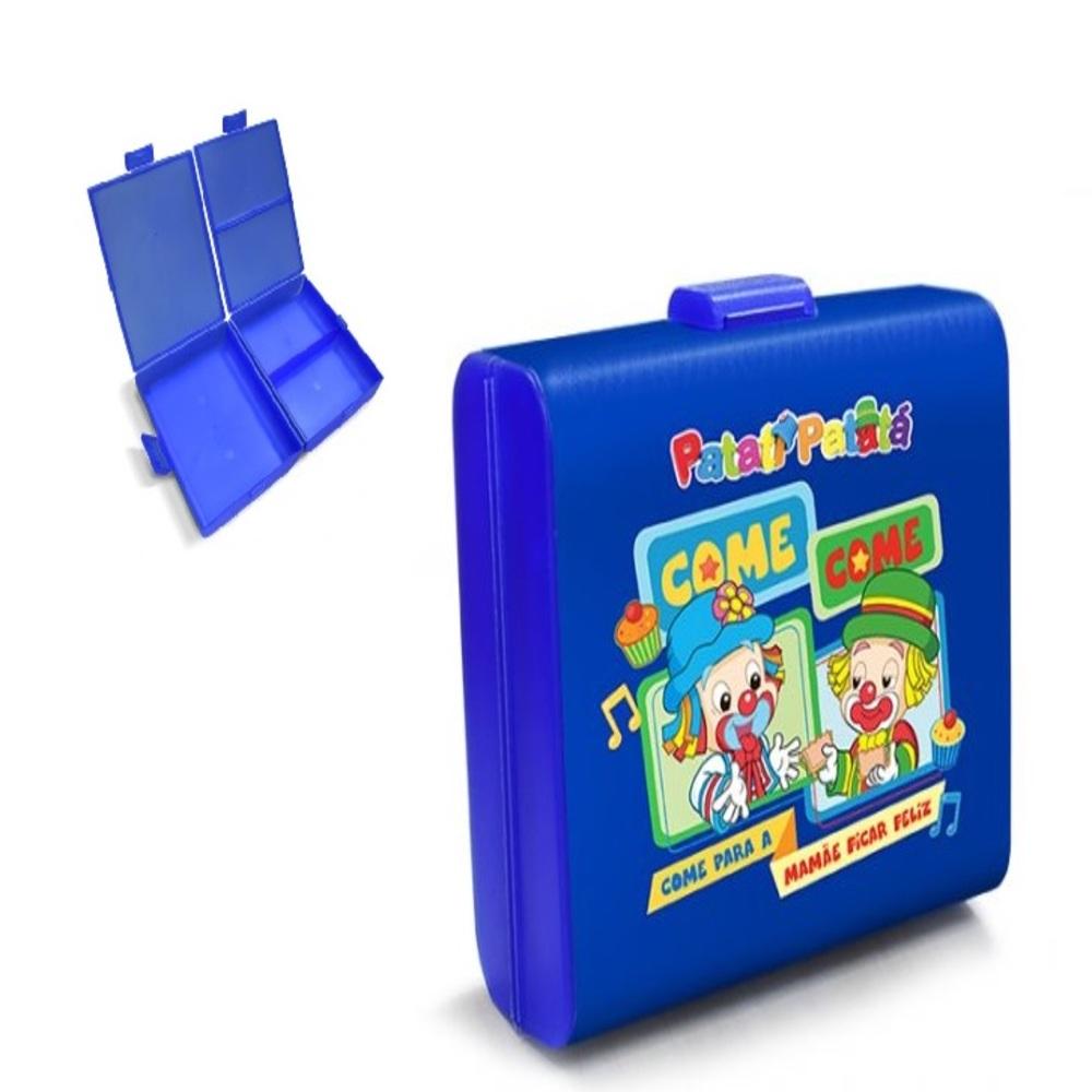 Lancheira Infantil Patati Patatá 3 Divisórias Azul (5865)