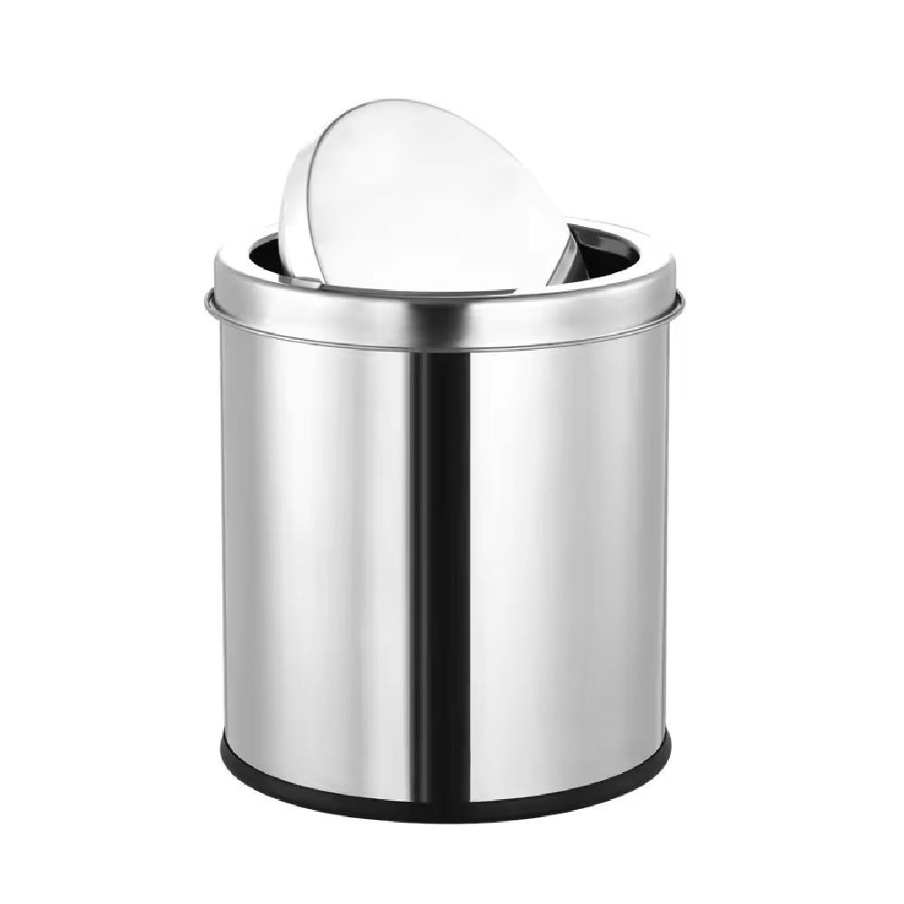 Lixeira Inox 8L Pedal Retro Banheiro e Cozinha (2987)