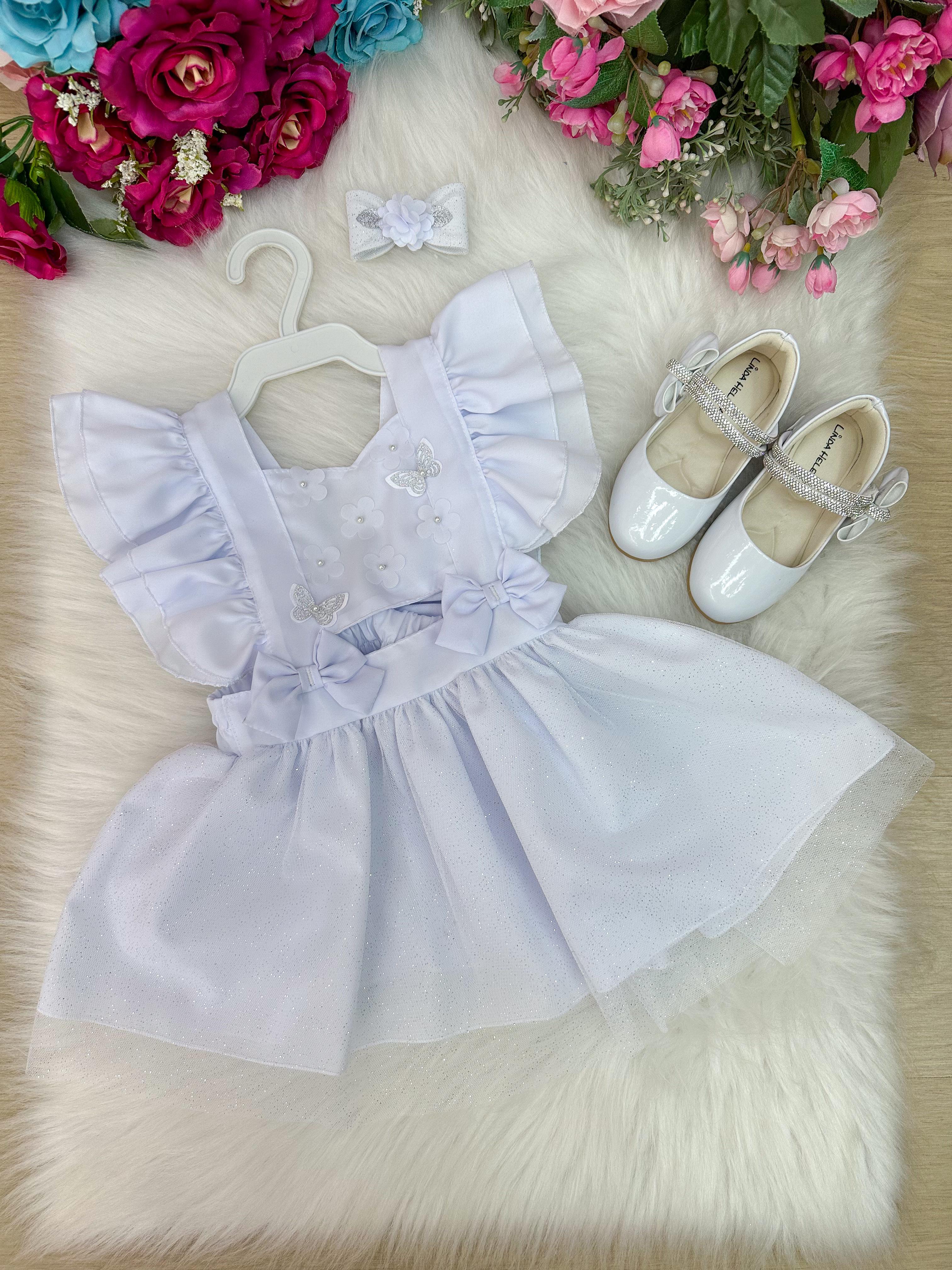 Romper/Vestido Princesa Belli Jardim Branco (RMPVTPRNBLLJRBRN)