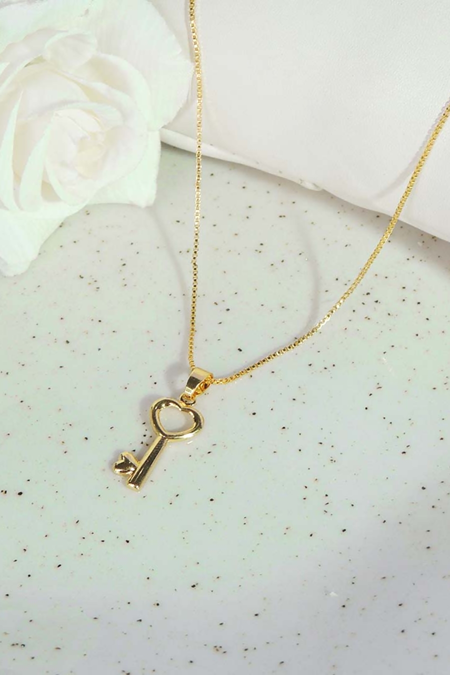 Colar Pingente de Chave Banhado em Ouro 18k (3637.18500 18648)