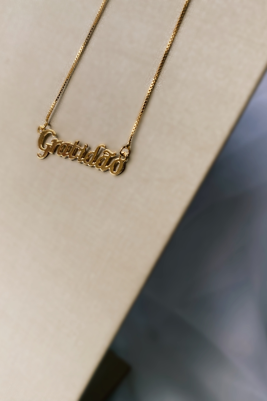 Colar Gratidão Banhado em Ouro 18k (CL0133)