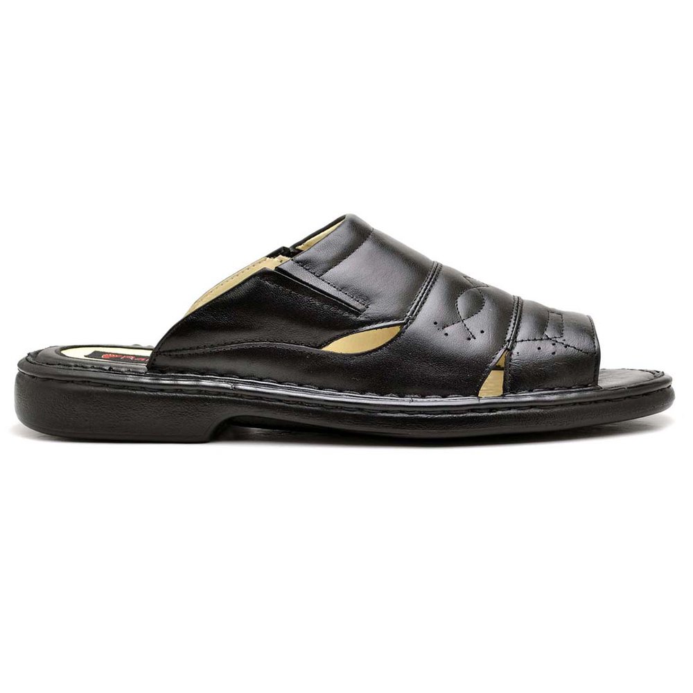 Chinelo Masculino Conforto Couro Preto (RT2600FLYPTO)