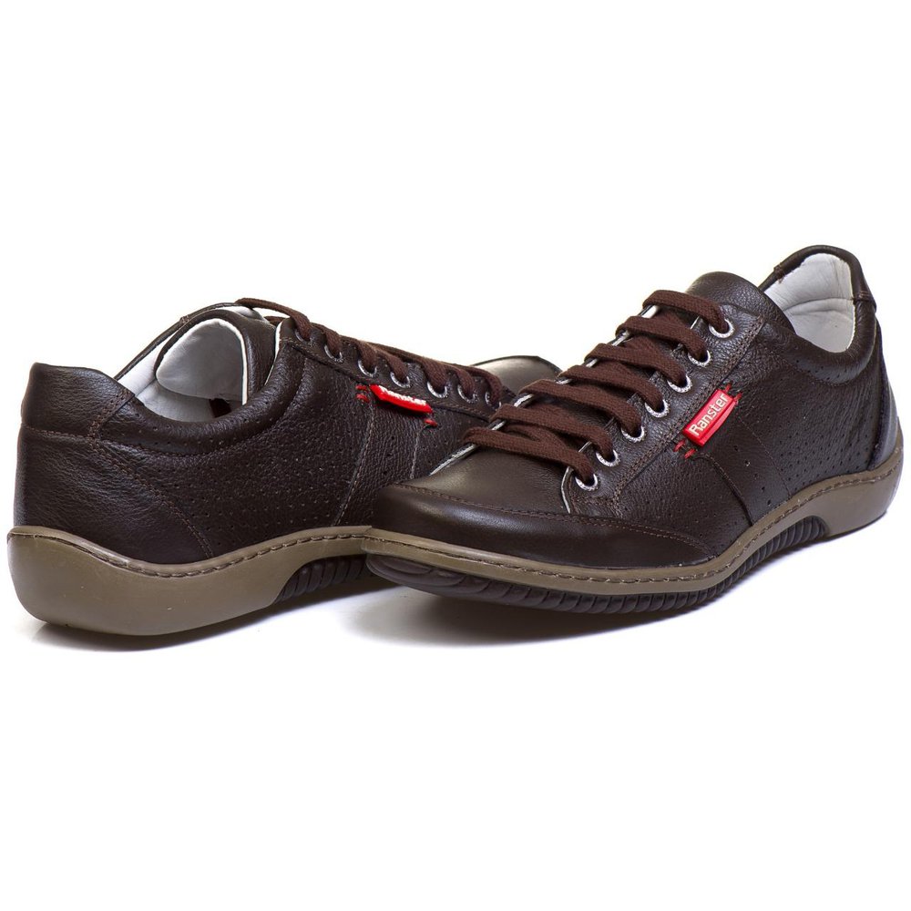 Sapatênis Casual Conforto Couro Marrom (RT3016NBKCFE)