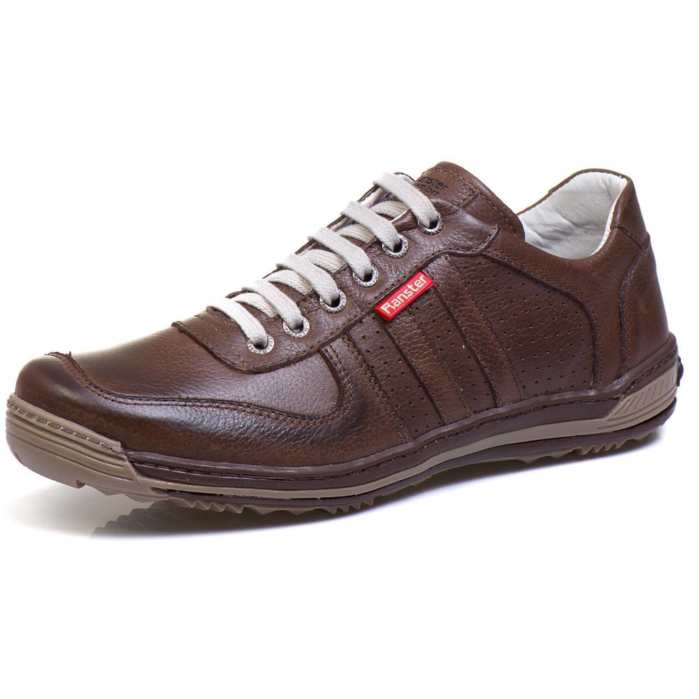 Sapatênis Casual Conforto Couro Marrom (RT3002FLOCFE)