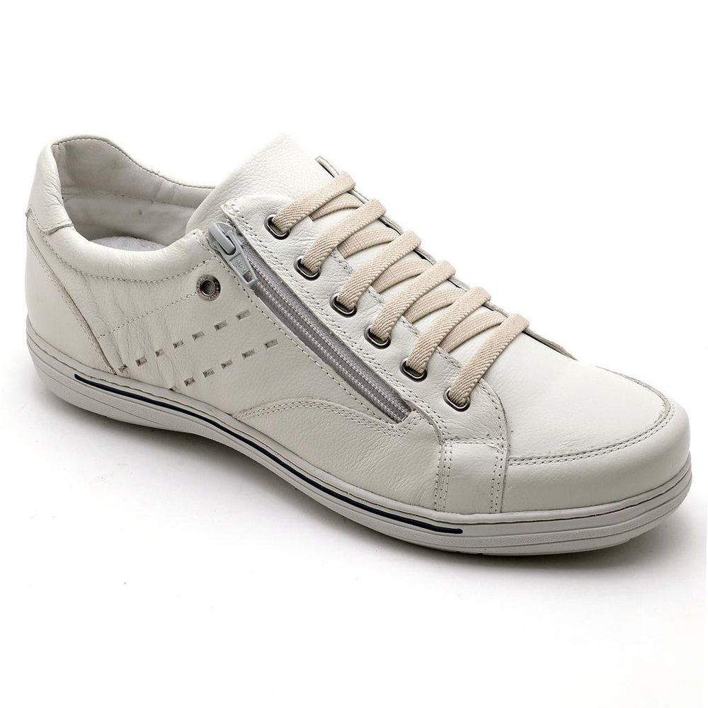 Sapatênis Casual Conforto Couro Off White (RT3009FLOGEL)