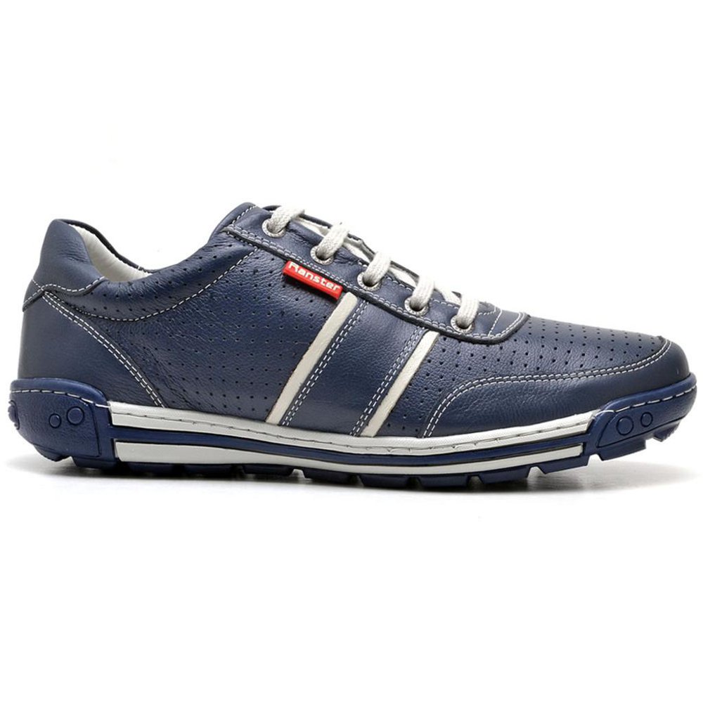 Sapatênis Casual Conforto Couro Azul (RT3004FLOAZU)