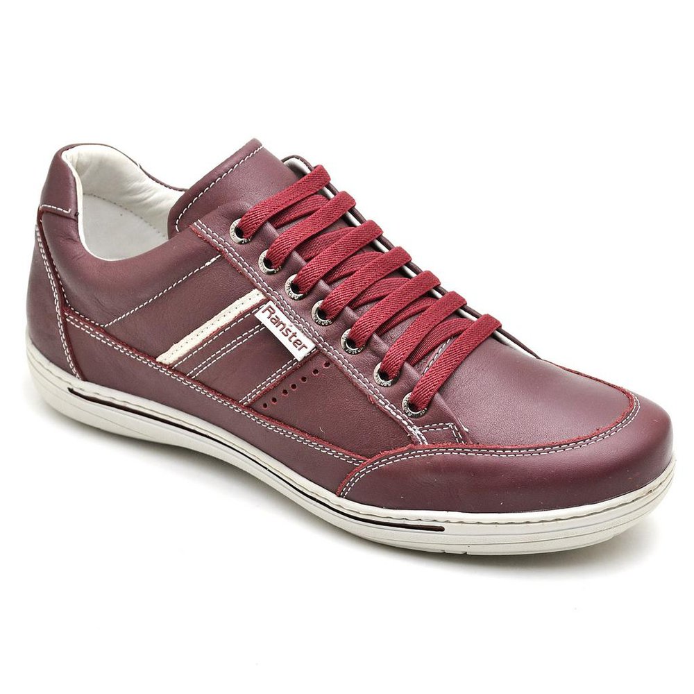 Sapatênis Casual Conforto Couro Vermelho (RT3008FLOBDO)