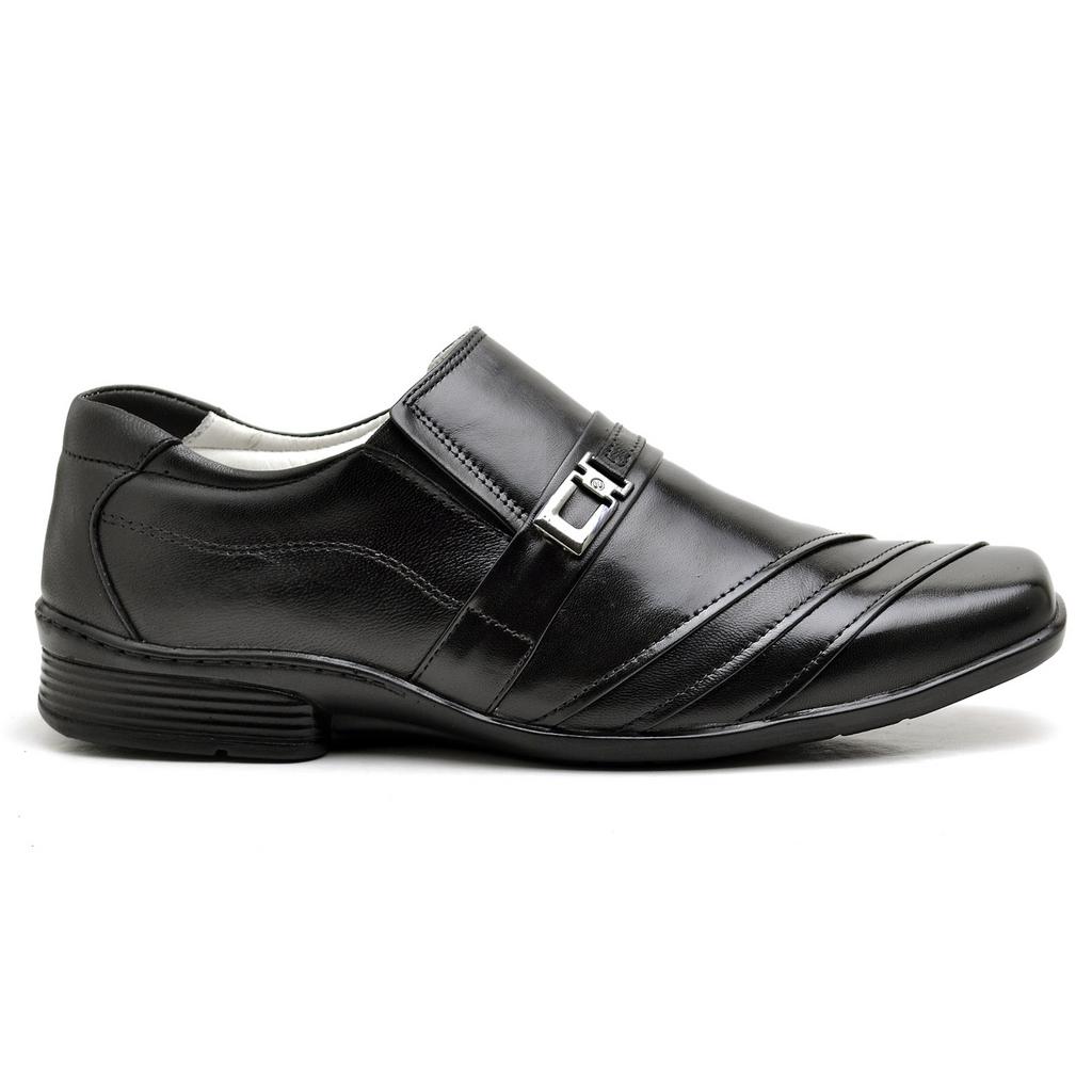 Sapato Casual Conforto Couro Preto (RT004WMSTPTO)