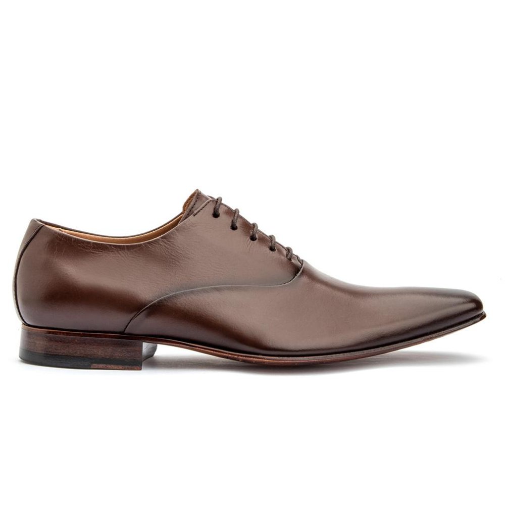 Sapato Oxford Masculino Solado De Couro Cromo Argentino Marrom (GIB327CRMMOU)