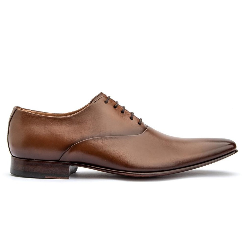Sapato Oxford Masculino Solado De Couro Cromo Argentino Whisky (GIB327CRMWSK)