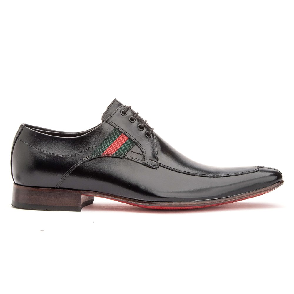 Sapato Social Derby Couro Cromo Preto (GIB309CRMPTO)