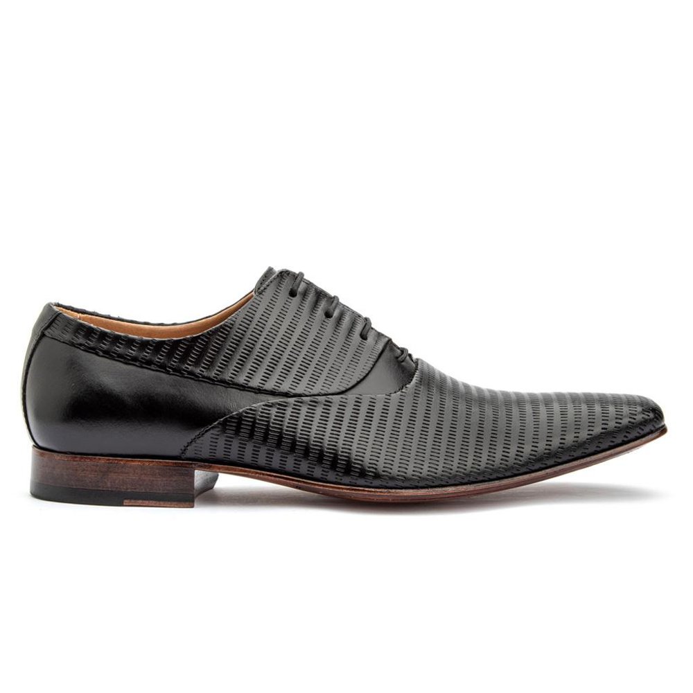 Sapato Social Masculino Oxford Couro Frequencia Preto (GIB328FRQPTO)