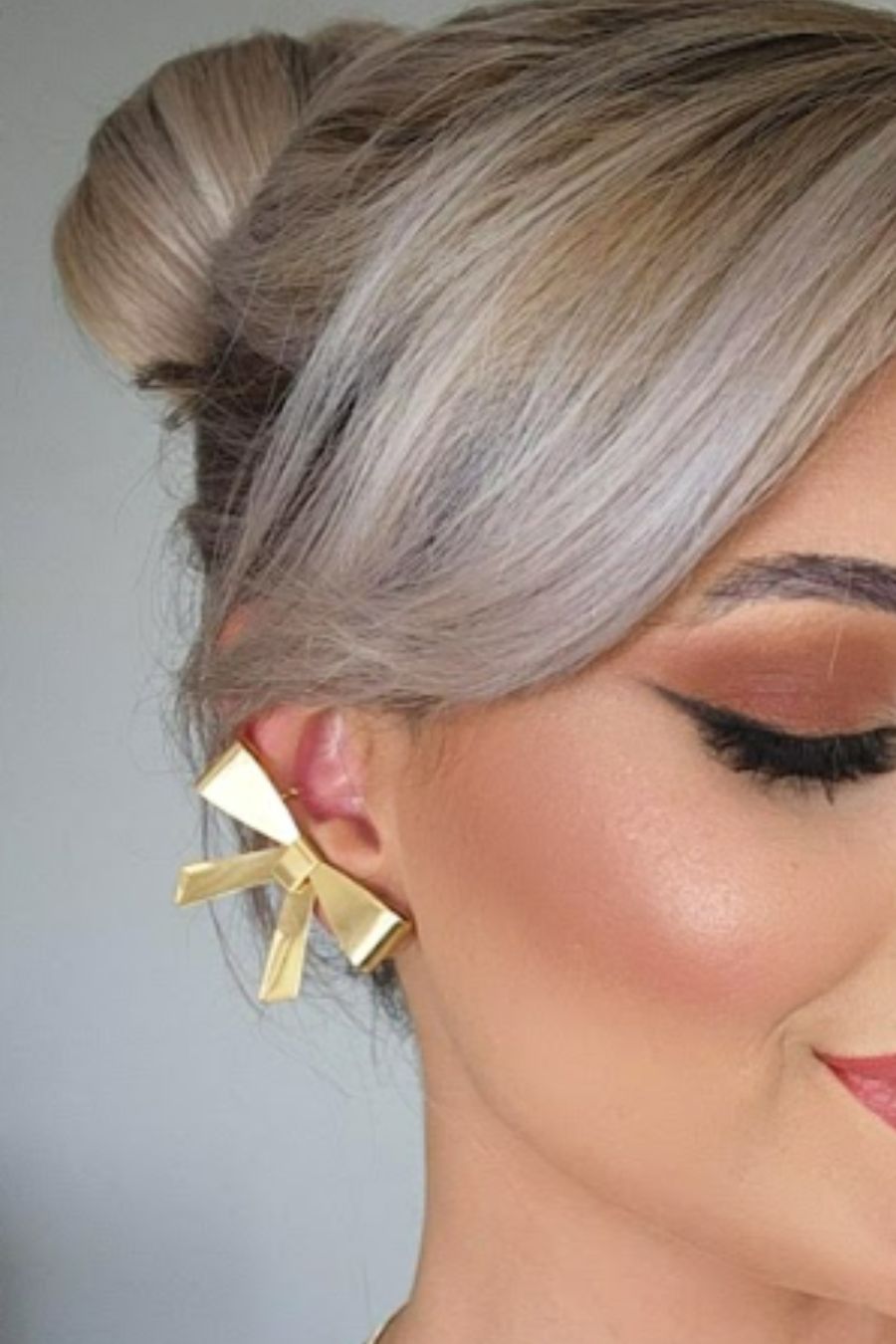 Brinco Ear Cuff Laço Grande Banhado em Ouro 18k (BR0285)