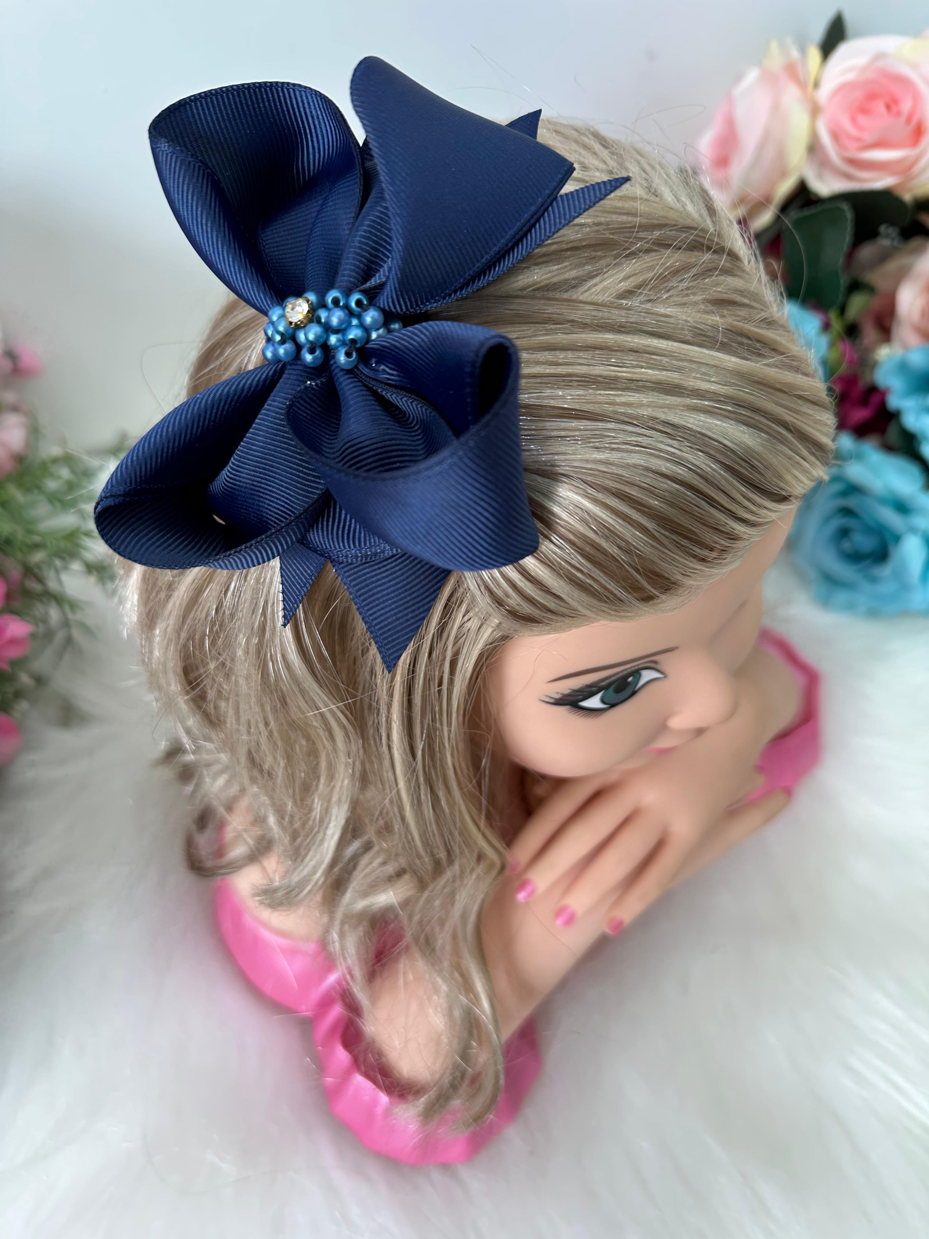 Laço Belli Strass Maria Alice Azul Marinho (LCBLSTMALMR)