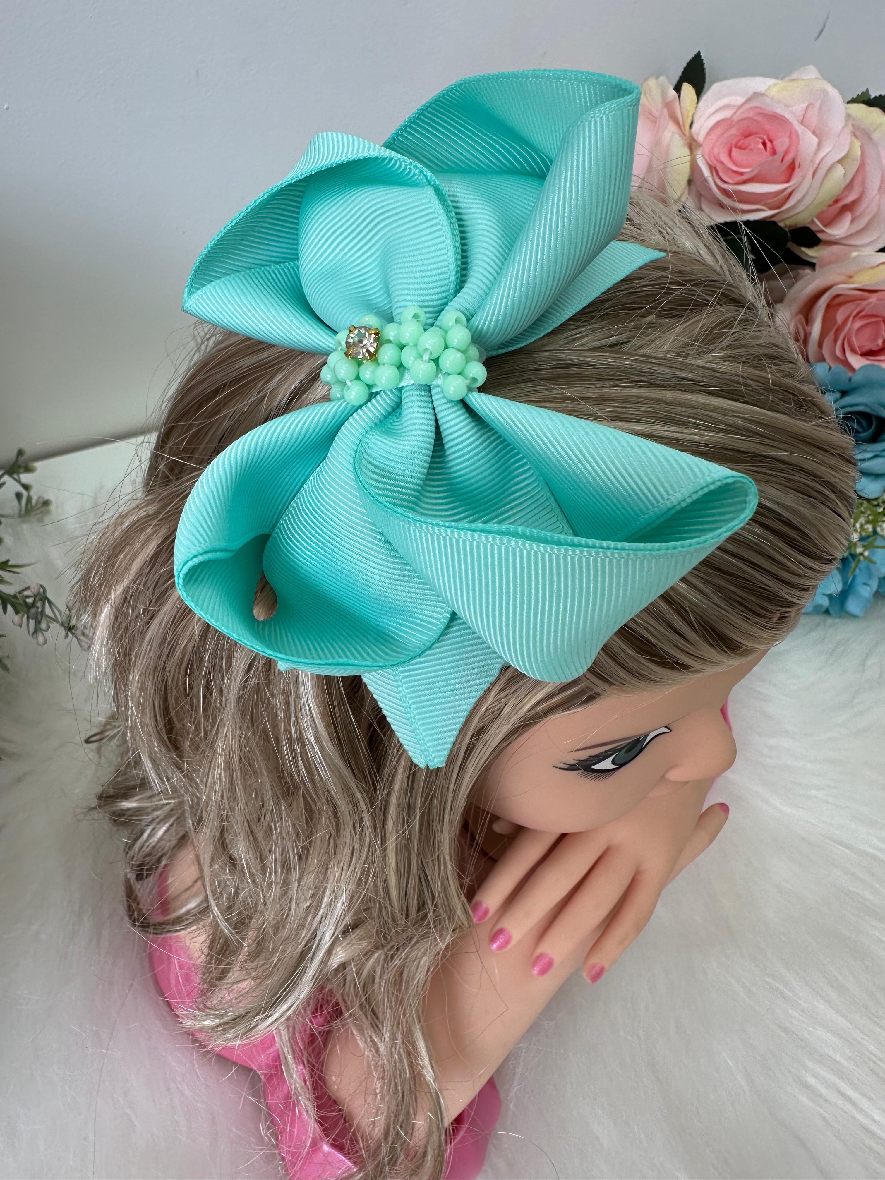 Laço Belli Strass Maria Alice Verde Tiffany (LCBLSTRMALVRDT)
