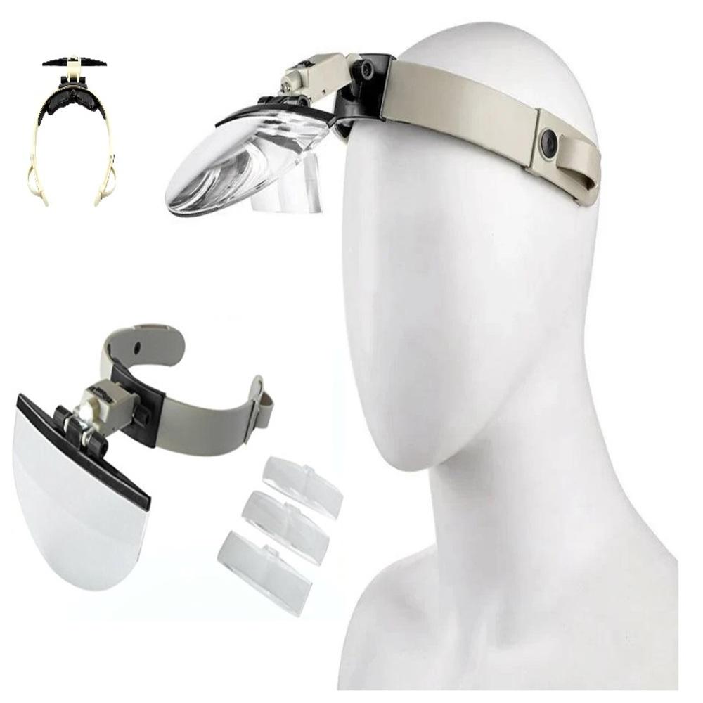 Óculos Lupa Profissional com LED para Reparos e Leitura (7819)