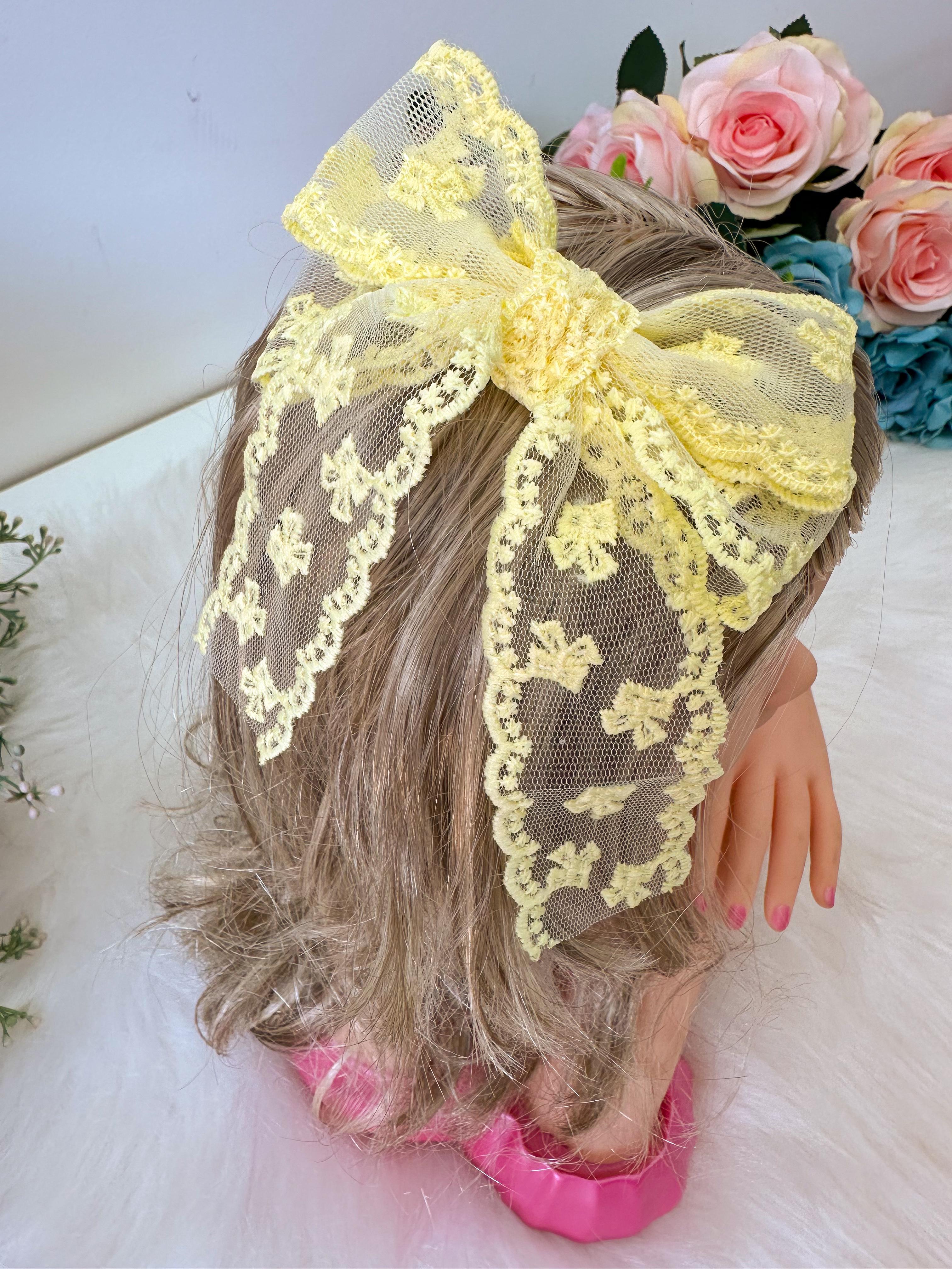 Laço Belli Jessica Renda Amarelo (LCBLLJSSRDAM)