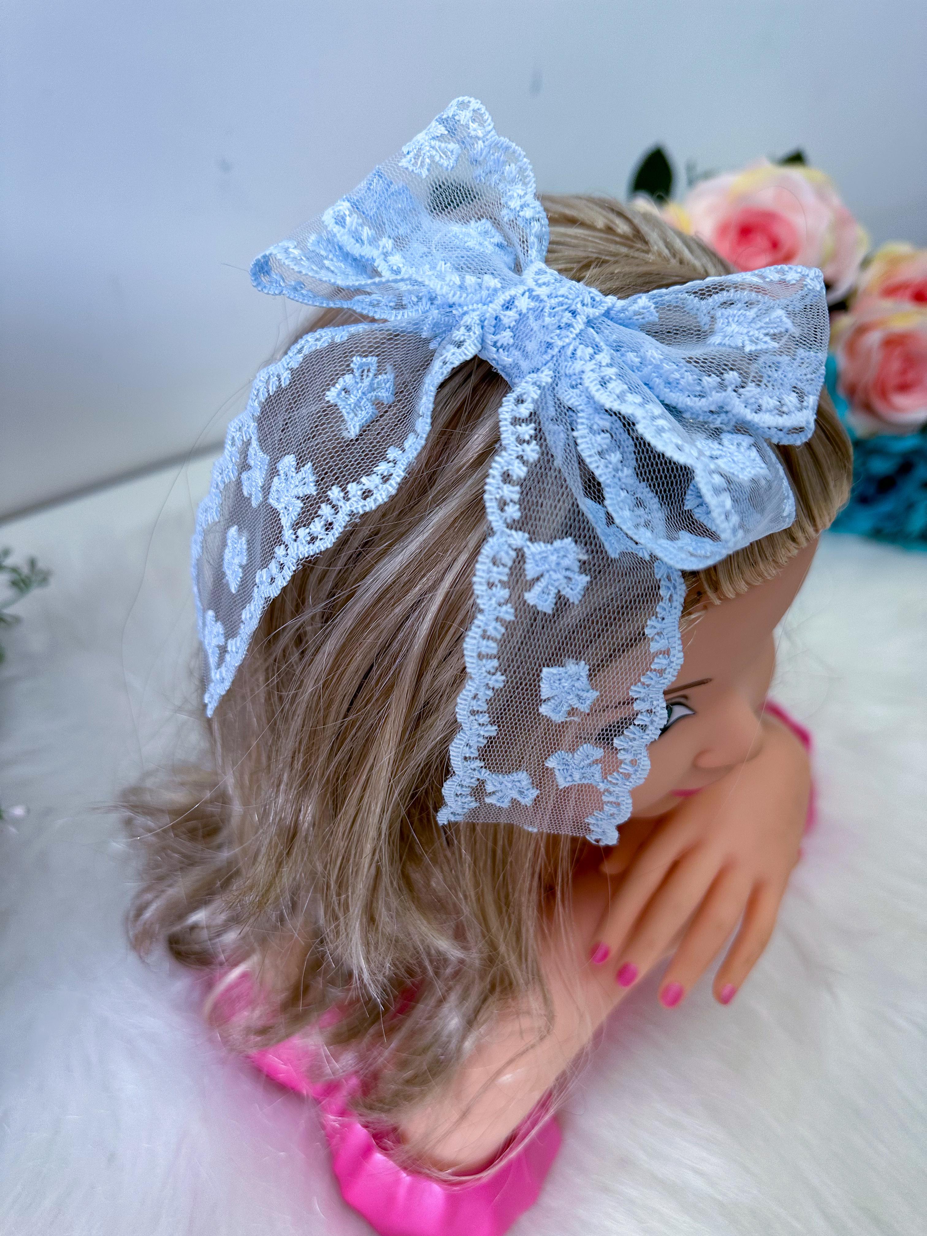 Laço Belli Jessica Renda Azul Bebe (LCBLJSRDAZLBB)