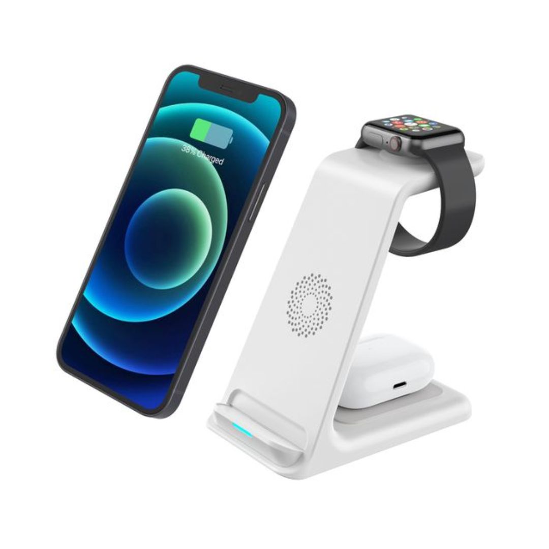 Carregador Indução sem fio 3 em 1 para iPhone, AirPods e Apple Watch (2997)