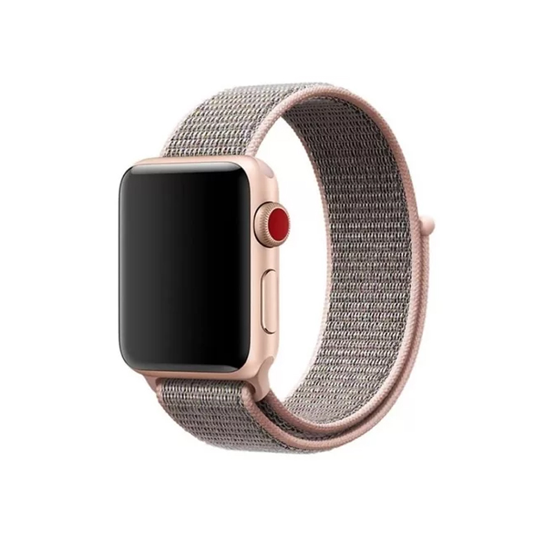 Pulseira Para Apple Watch Nylon Areia Rosa (10040)