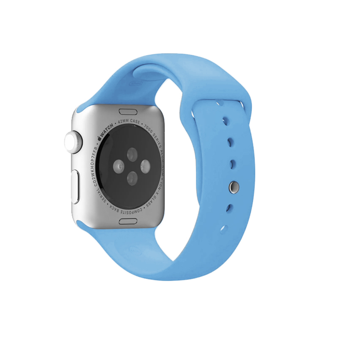 Pulseira para Apple Watch Silicone Azul Bebê (1095)