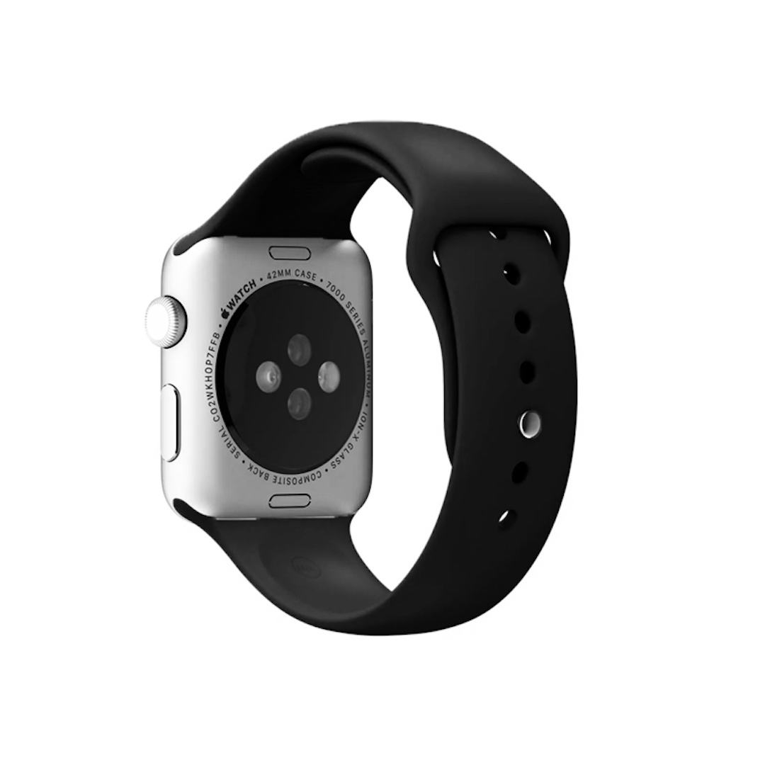 Pulseira para Apple Watch Silicone Preto (1017)
