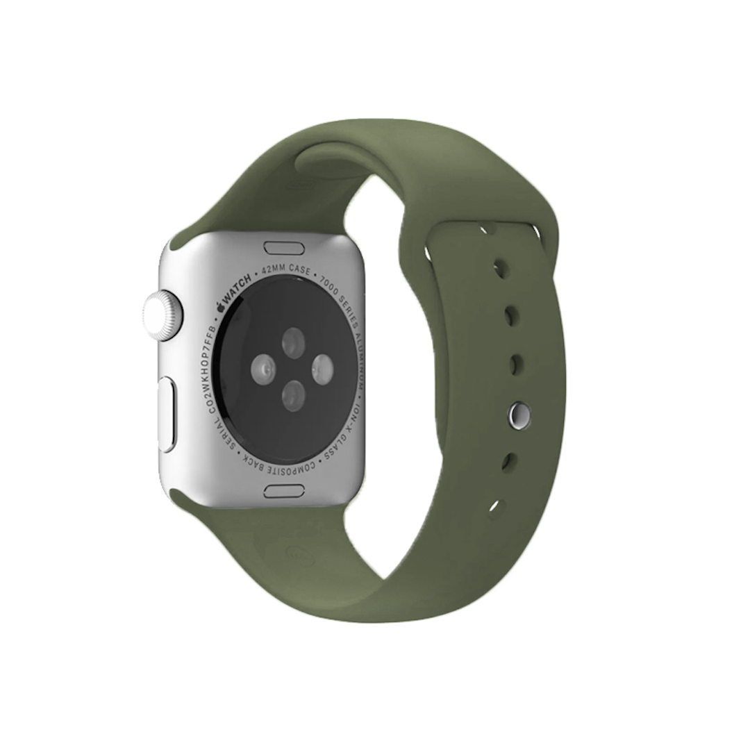 Pulseira para Apple Watch Silicone Verde Militar (1145)