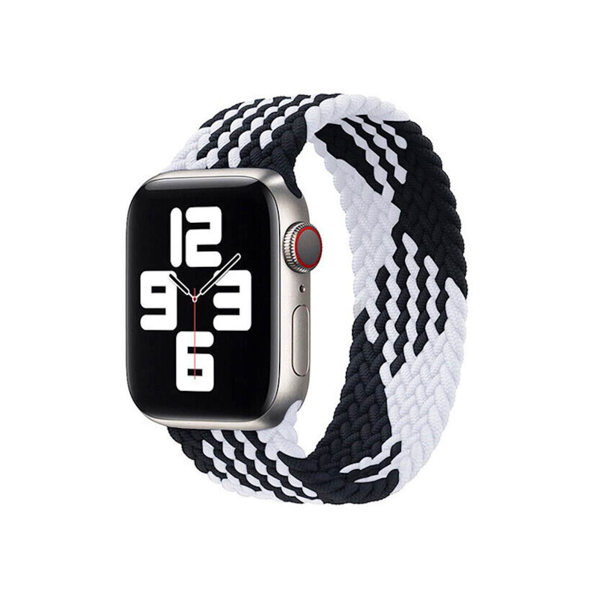 Pulseira para Apple Watch Trançada Preto/Branco (1184)