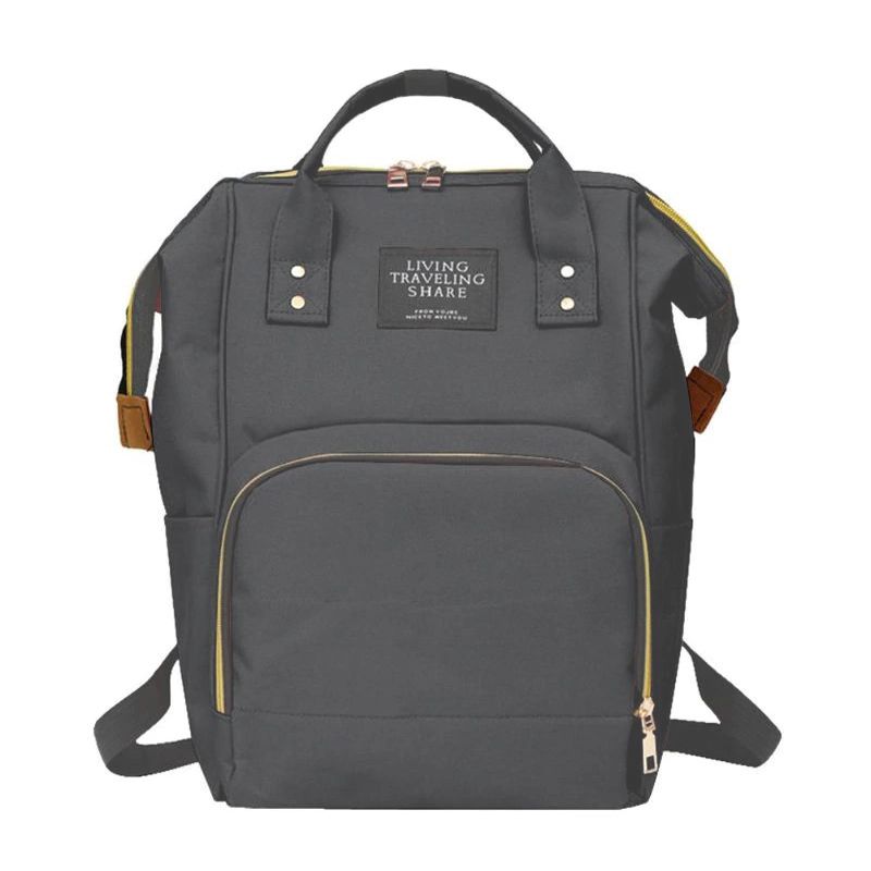 Mochila Mala Bolsa Maternidade Multiuso Multifuncional Mamadeira Cor:Cinza (6129_1343)