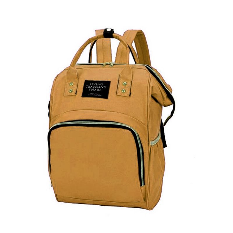 Mochila Mala Bolsa Maternidade Multiuso Multifuncional Mamadeira Cor:Marrom (6129_1345)