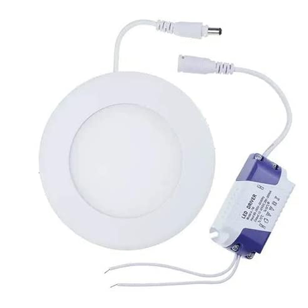 Painel Plafon Redondo Embutir Luminária LED 15W Borda Infinita (8639)