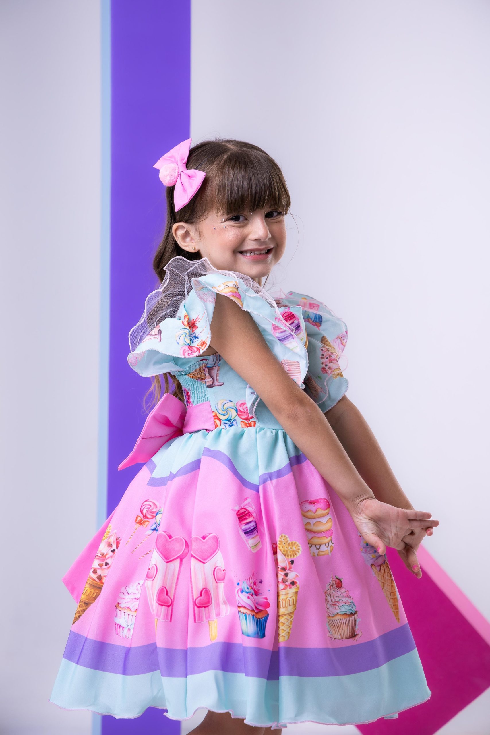 Vestido Tematicos Kids Doces - Doceria - Candy (VESTBNNCLBTMTDCDCRCAND)