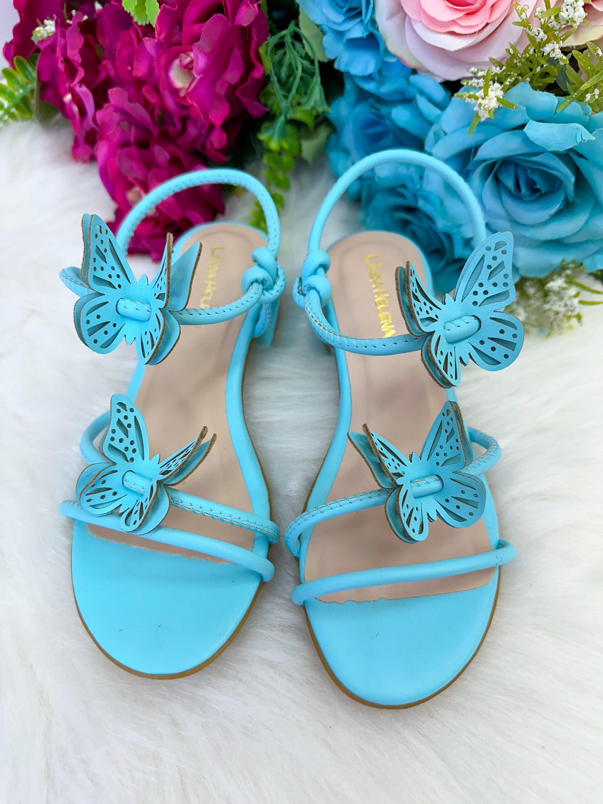 Sandalia Flor Di Mila Laise Borboletas Azul (SNDAFLOBRAZL)