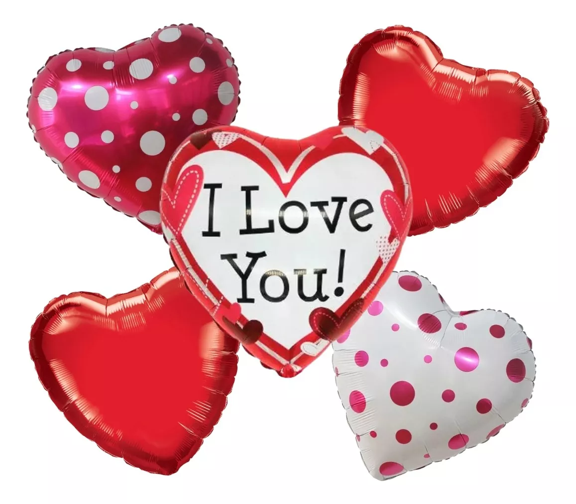 Kit Balão Metalizado Coração I Love You (07.03.02)