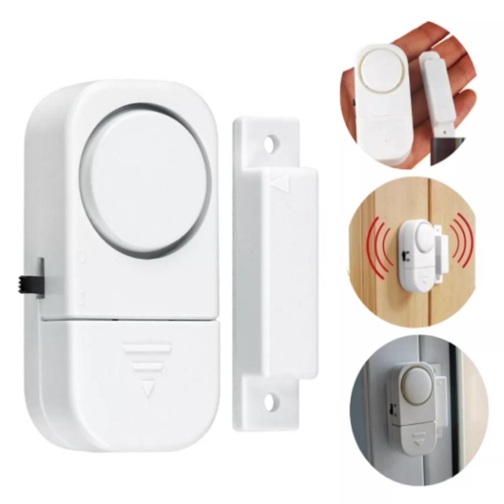 ALARME SENSOR PORTA JANELA MAGNETICO ANTI ROUBO SIRENE SEM FIO RESIDENCIAL COMERCIAL SEGURANCA PROTECAO (964)
