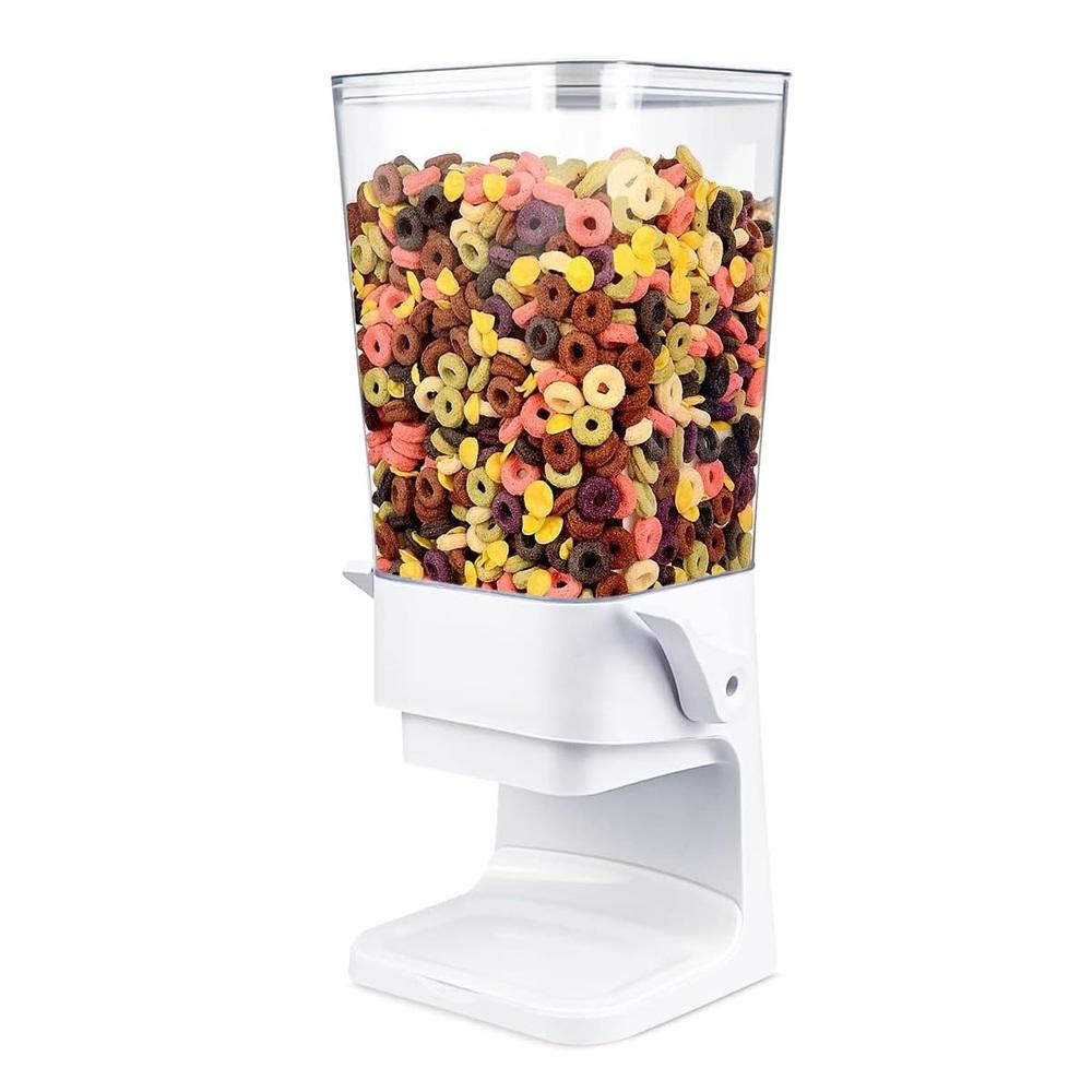 DISPENSER DE CEREAL AUTOMATICO PORTA ALIMENTOS HERMETICO SUCRILHOS GRANOLA CEREAIS COZINHA DE MESA GRANDE 5,5 LITROS LUX (2139)