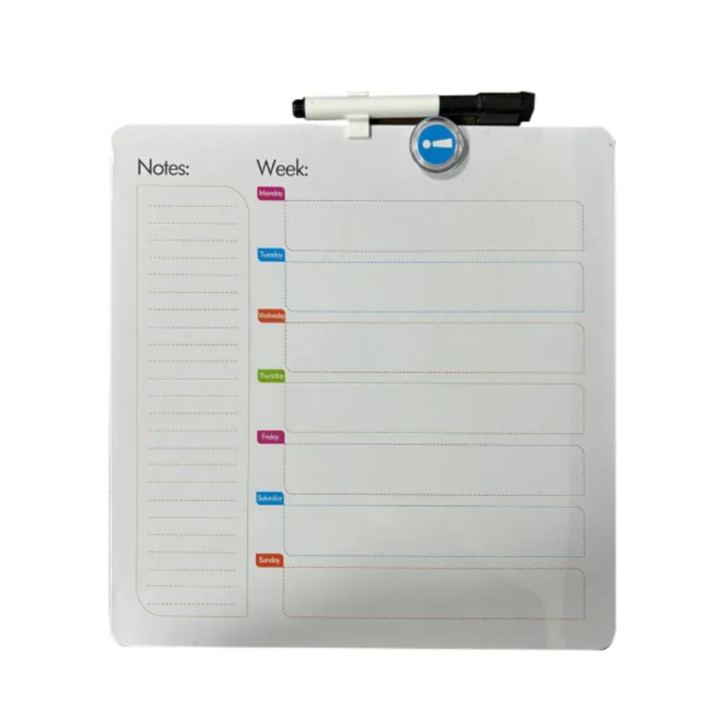 LOUSA DE PLANEJAMENTO SEMANAL QUADRO MAGNETICO PLANNER MULTIUSO TAREFAS RECADOS ANOTACOES AVISO COMPLETA CANETA IMA (322)