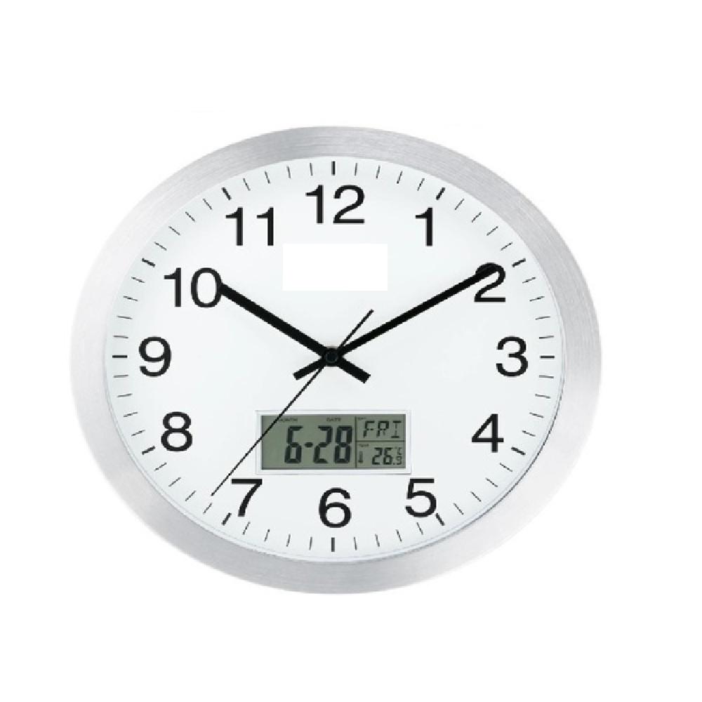 RELOGIO PAREDE COMPLETO TERMOMETRO DIGITAL CALENDARIO DESPERTADOR ESCRITORIO SALA ESCRITORIO CONSULTORIO MEDIDOR TEMPERA (7992)