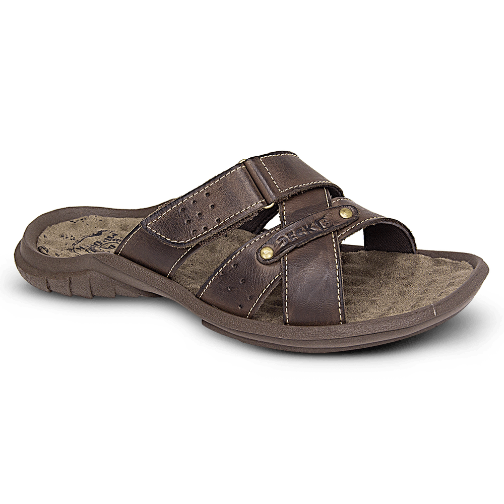 Chinelo Masculino de Couro Café (DCB5000LTCFE)