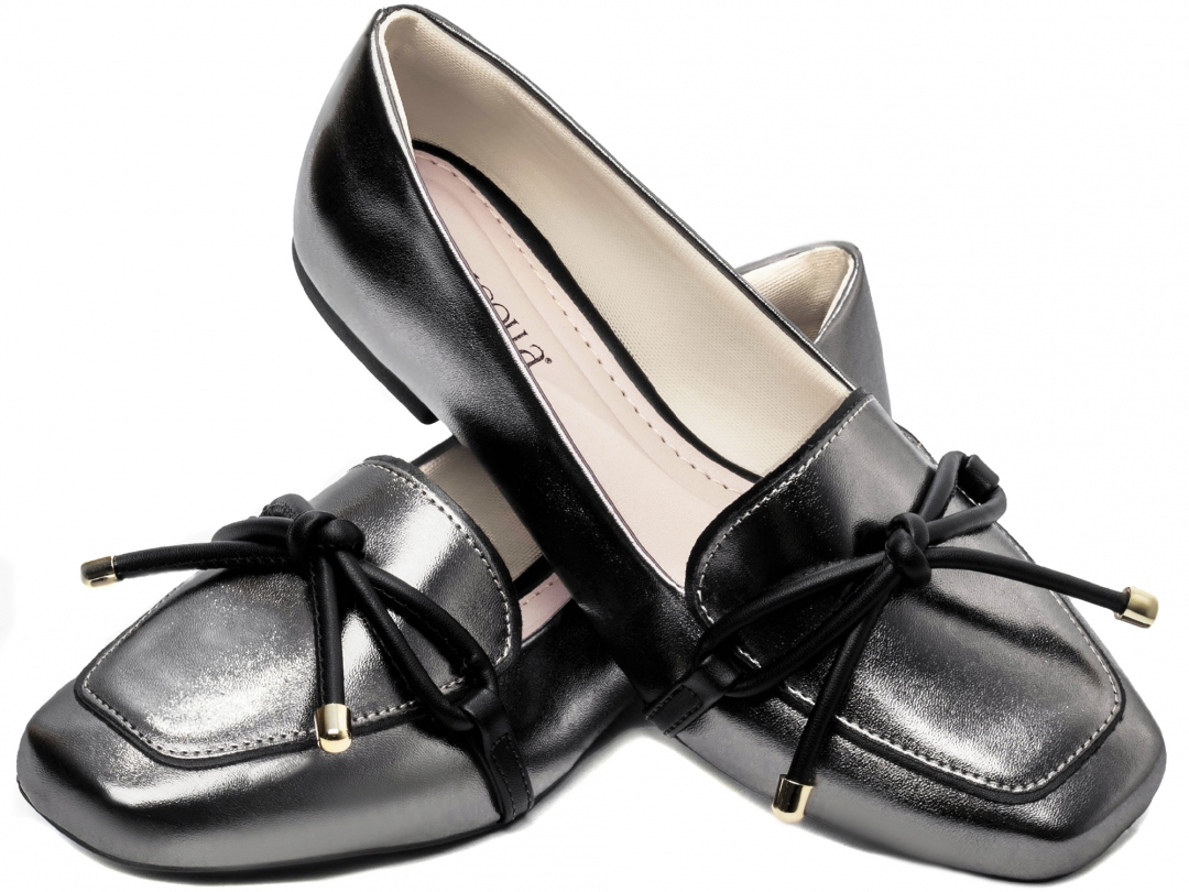 Mocassim Feminino Rasteiro - 456.012G Prata Velho (TCL456x012G)