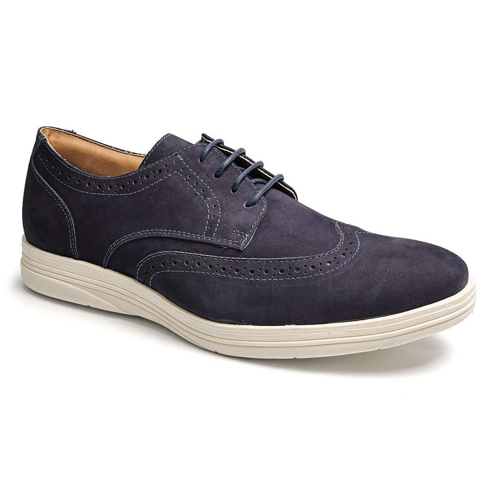 Sapato Social Masculino Oxford Couro Marinho Azul (YTH621NBKMAR)