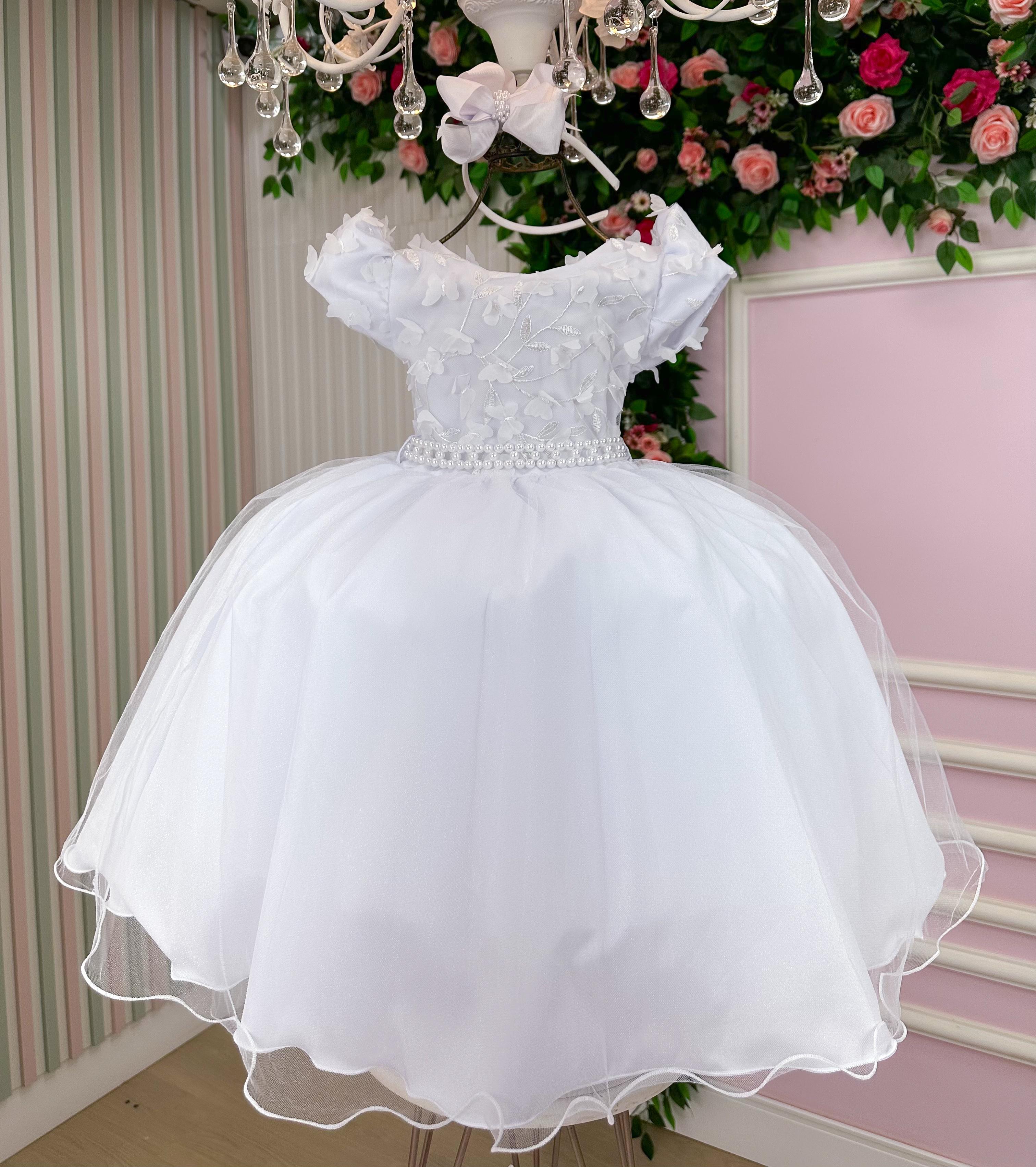 Vestido Juvenil Miss Cherry Paloma Branco Modelo 2 (VESTJUMISSCHRAIB)
