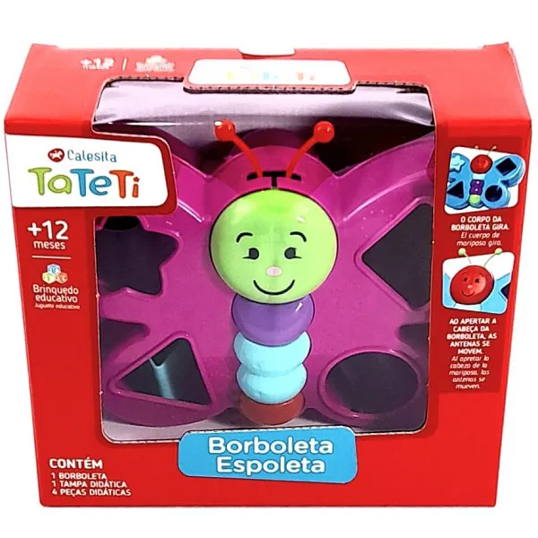 BRINQUEDO EDUCATIVO BORBOLETA ESPOLETA C/BLOCOS - TATETI (092935)