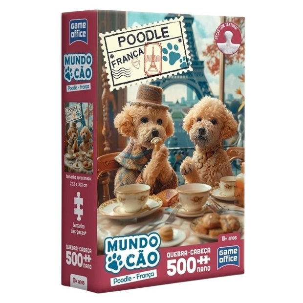 Quebra-Cabeça Poodle Francês 500 Peças - Toyster (115913)
