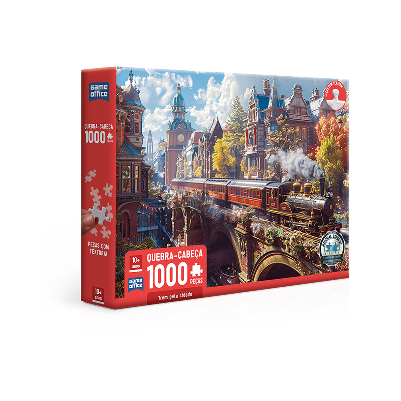 Quebra-Cabeça Trem pela Cidade 1000 Peças – Toyster (115912)