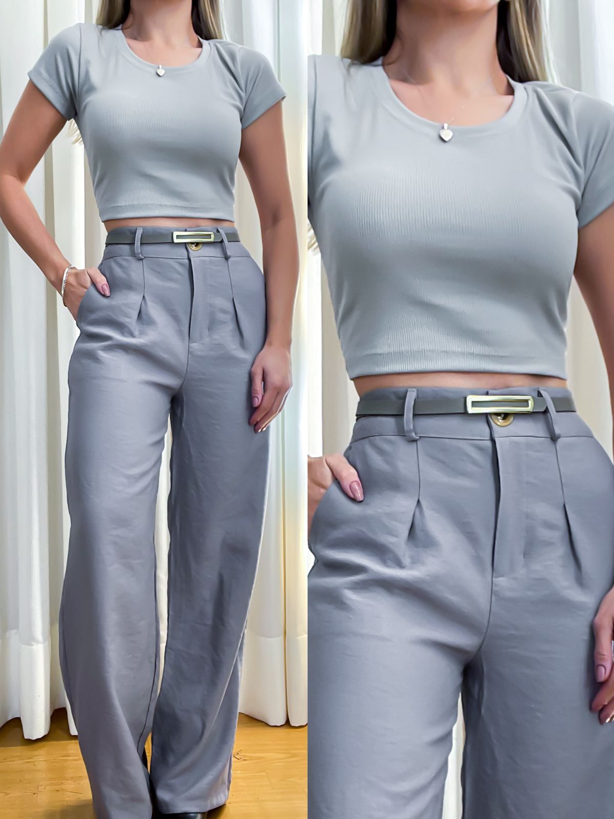 Calça Feminina Pantalona em Alfaiataria Marrant Susy Ref. 950 (12345670018924134145)