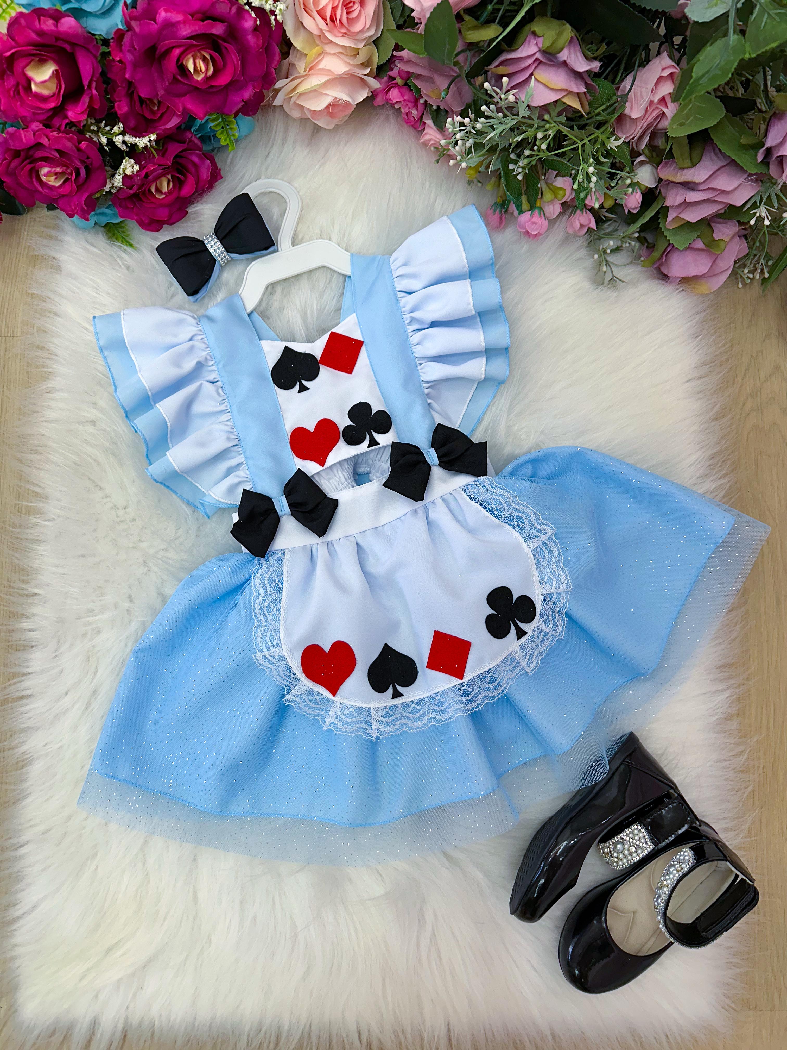 Romper/Vestido Princesa Belli Alice no Pais das Maravilhas (RMPPRBACMR)