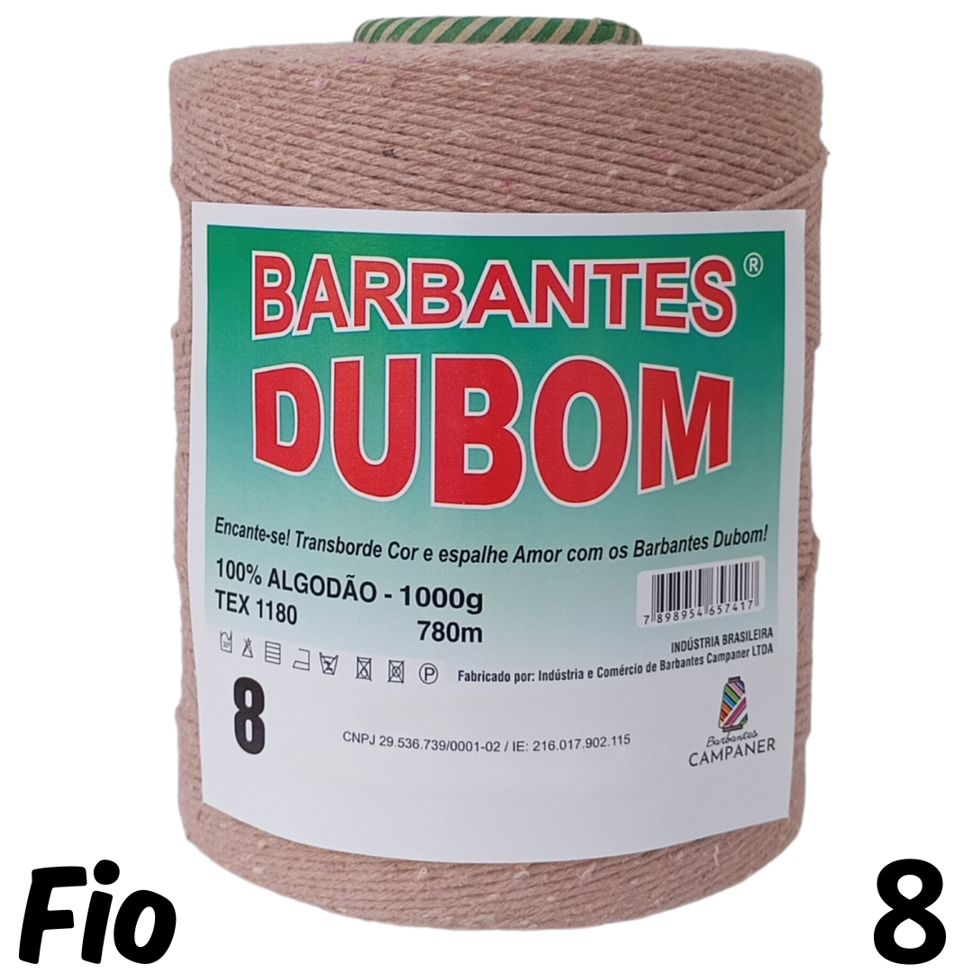 Barbante Dubom Marrom Claro - 1 Kg - Fio 8 - 780m (2162)