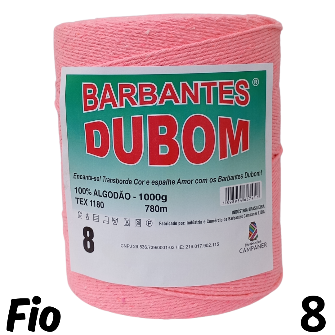 Barbante Dubom Rosa Neon - 1 Kg - Fio 8 - 780m (1553)