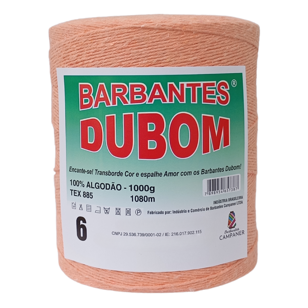 Barbante Dubom Salmão  - 1 Kg - Fio 6 (1101)